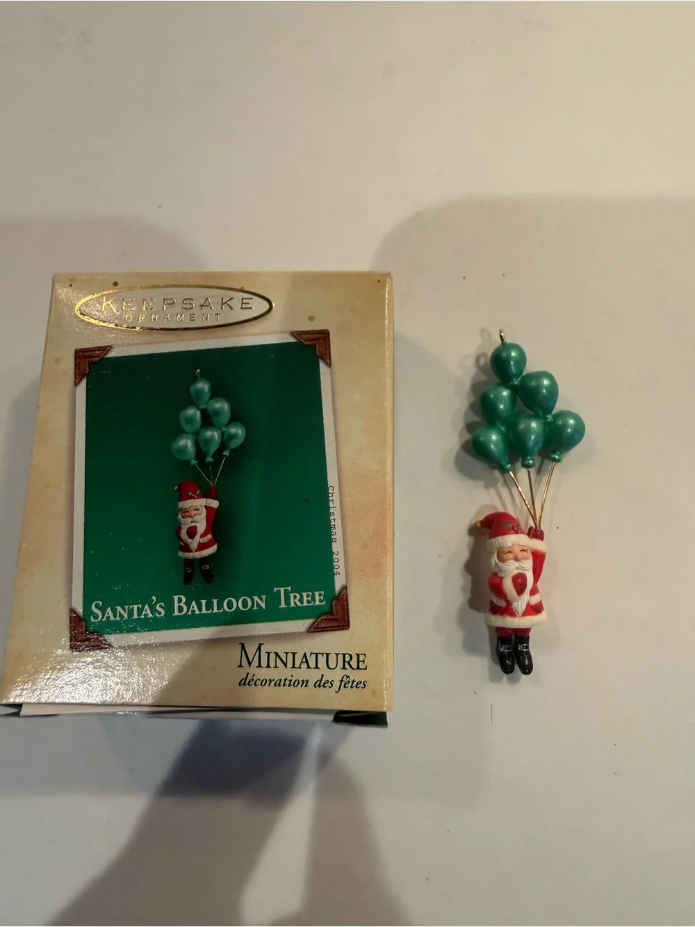 Hallmark Keepsake 'Santa's Balloon Tree' Miniature Ornament - Teal Balloons